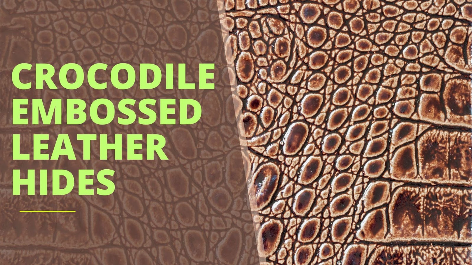 crocodile embossed leather