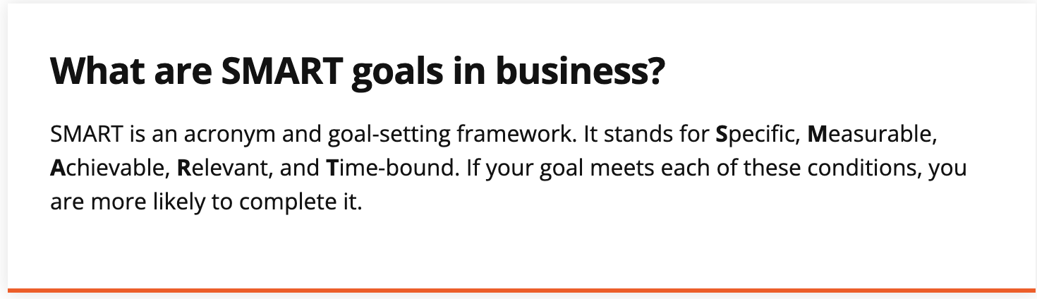 what are smart goals in business?