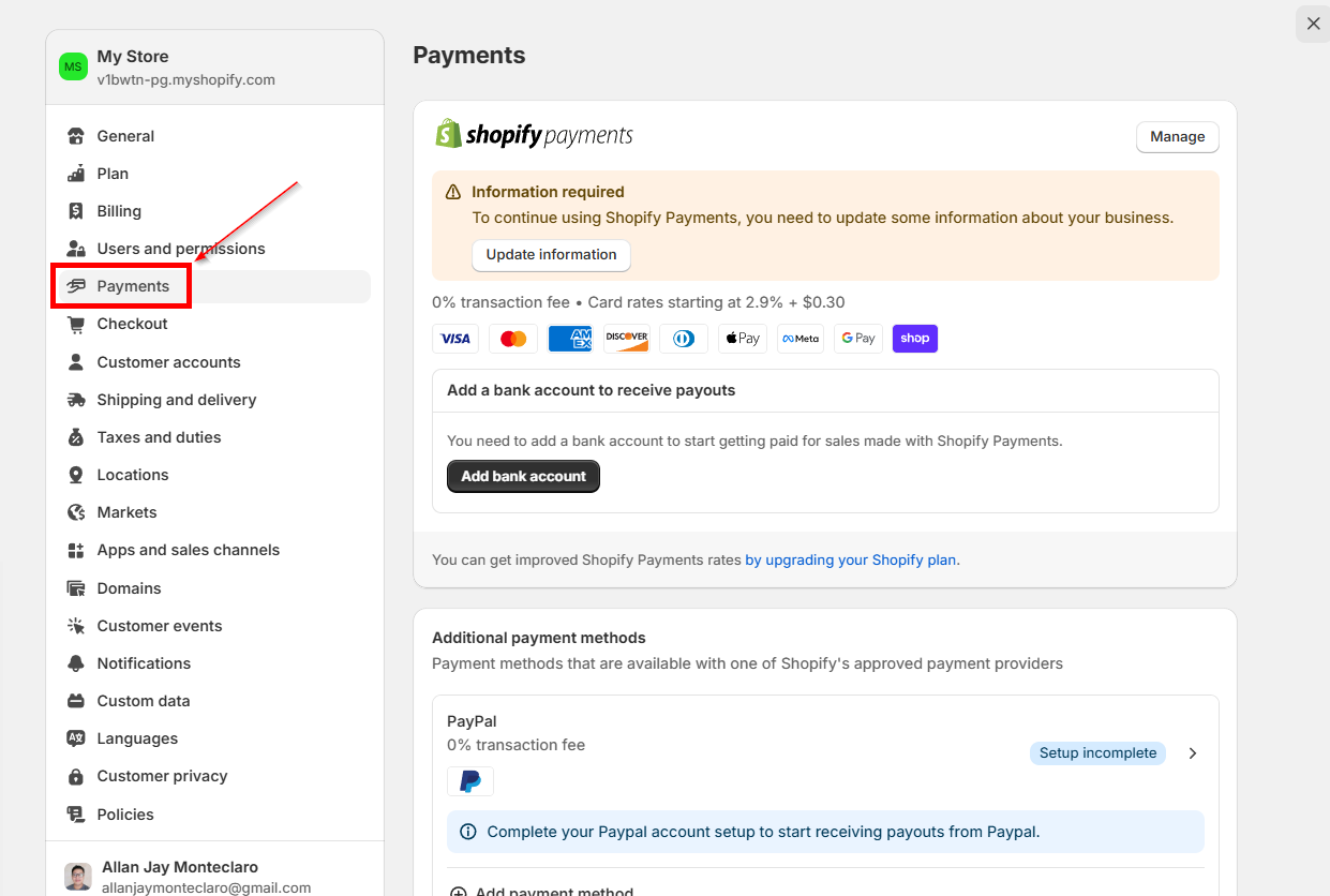 shopify payments