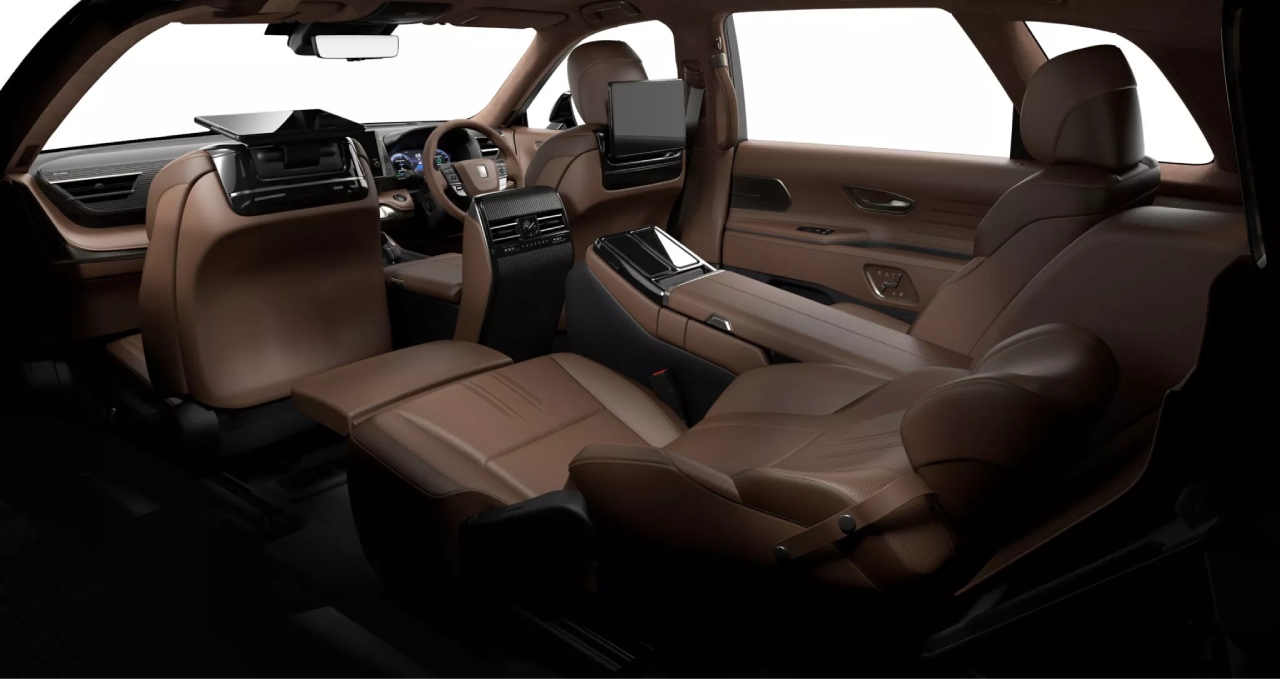 The 2025 Toyota Century offers multi-level smart tinted windows for enhanced privacy, combined with luxurious design focused on rear passenger comfort & luxury