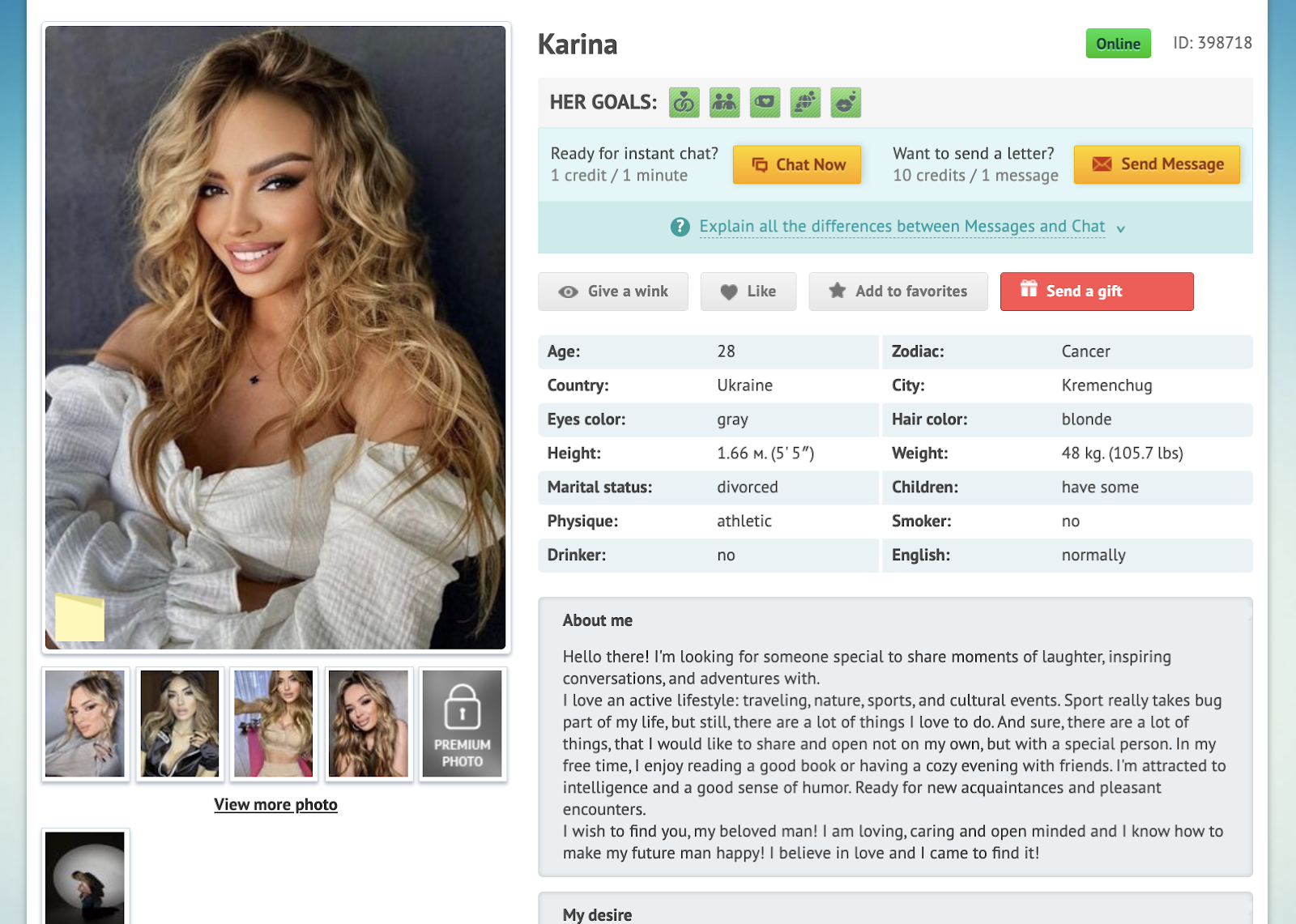 girl's profiles