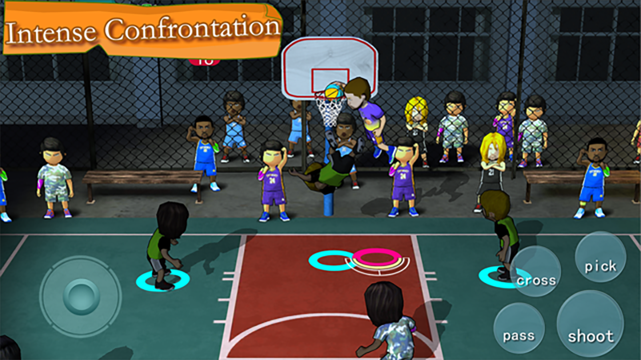 In-game picture of Street Basketball Association, one of the best basketball games for Android