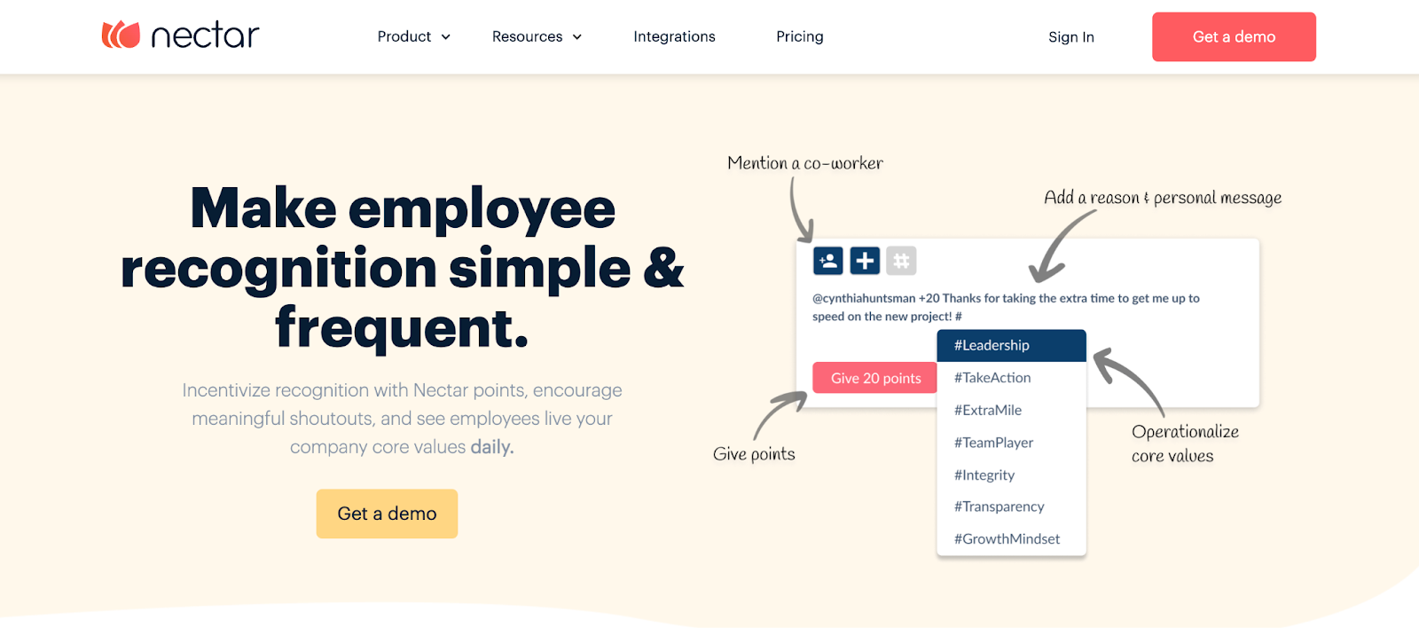 using nectar for employee retention