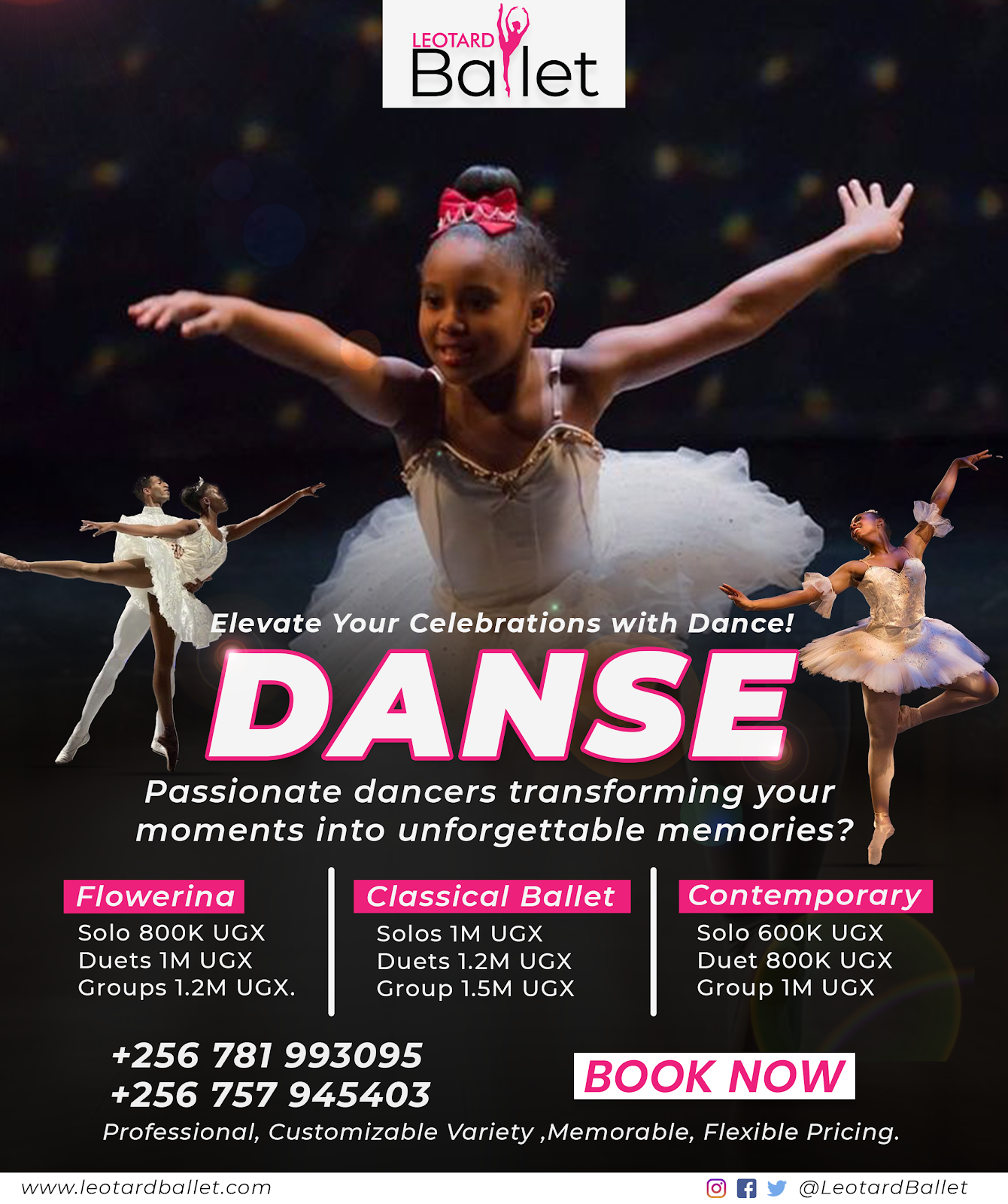 Danse services offered in Uganda, Kampala and Entebbe