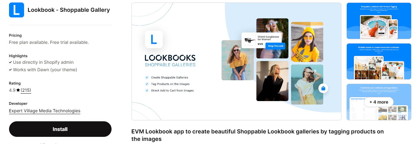 Lookbook: best Shopify apps for clothing store