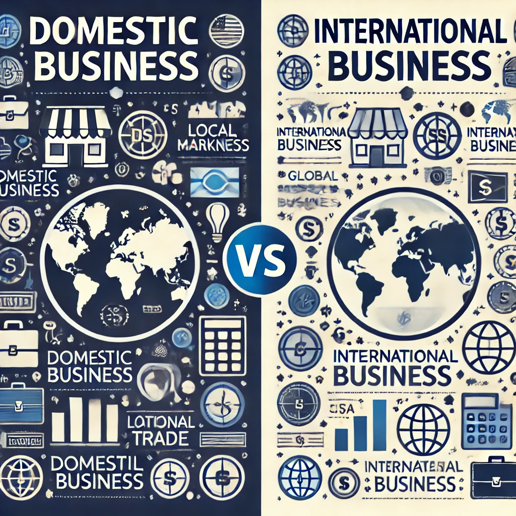 difference between domestic and international business