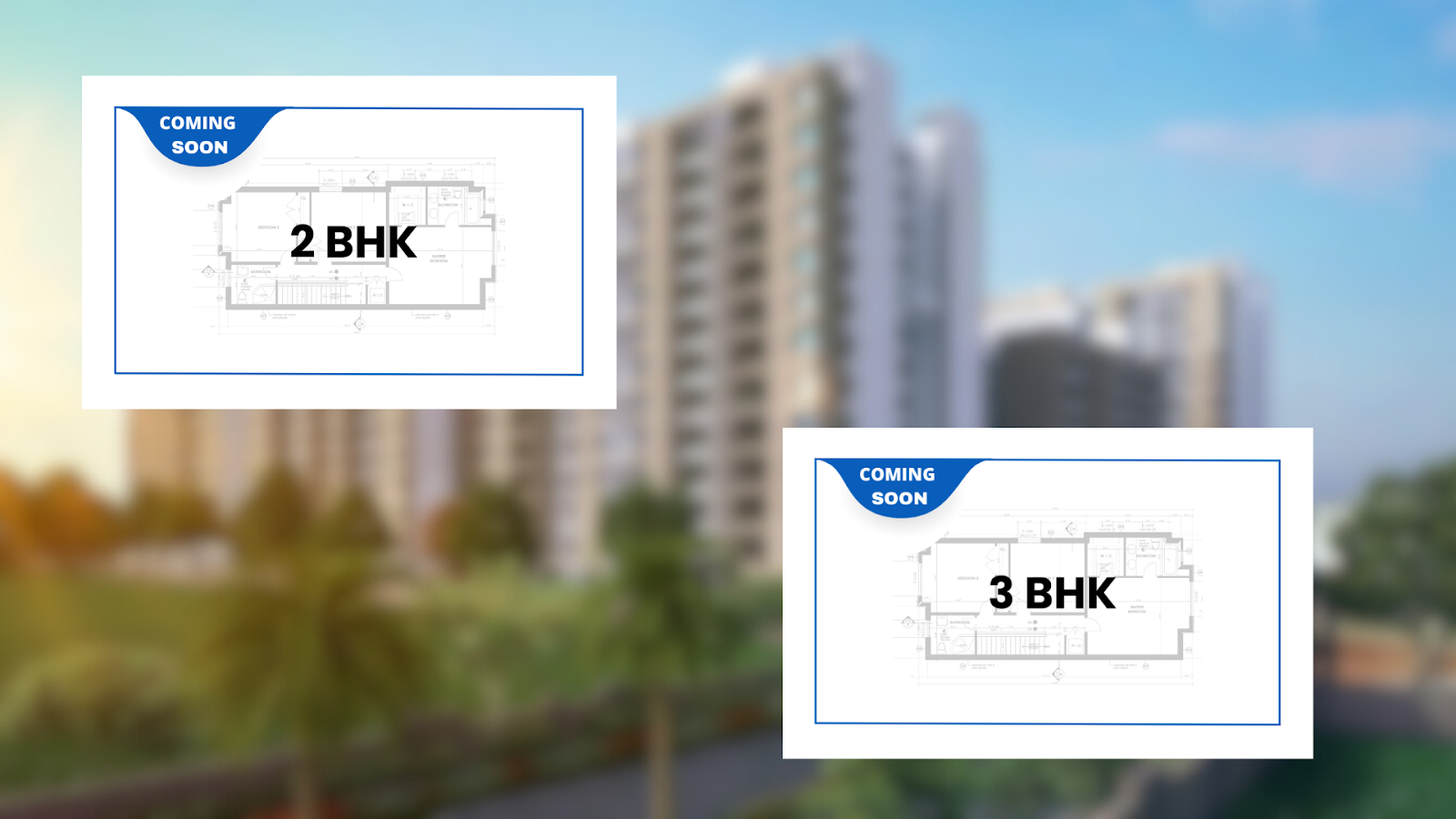 Purva Aspire floor plan and floor configuration of 2 BHK and 3 BHK apartments.