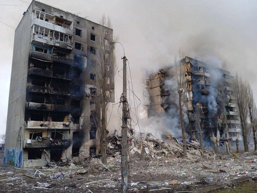Бородянка після ворожих обстрілів, березень 2022 року