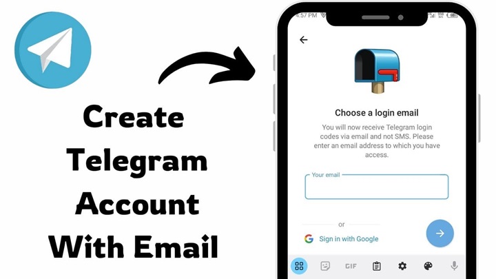 Telegram  login with Email