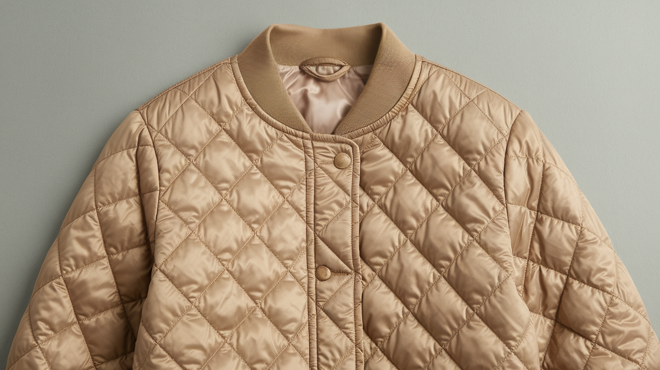 j.crew factory quilted jacket cotton hook closure