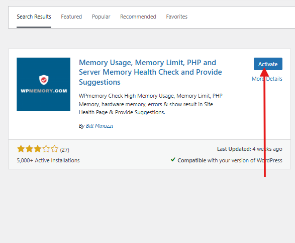 WPMemory Activation