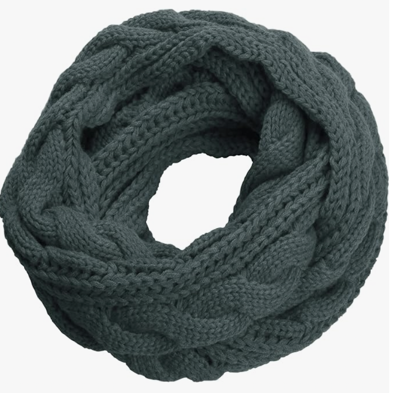 NEOSAN Women's Chunky Layered Knitted Winter Infinity Circle Scarf at Amazon