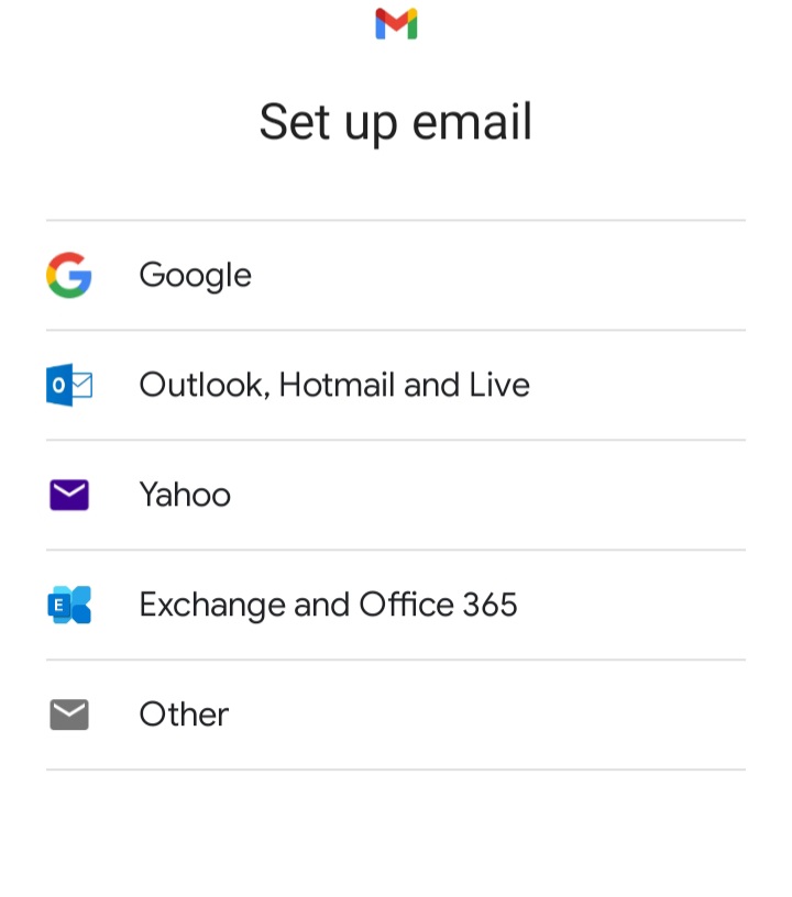 a screenshot gmail accounts type