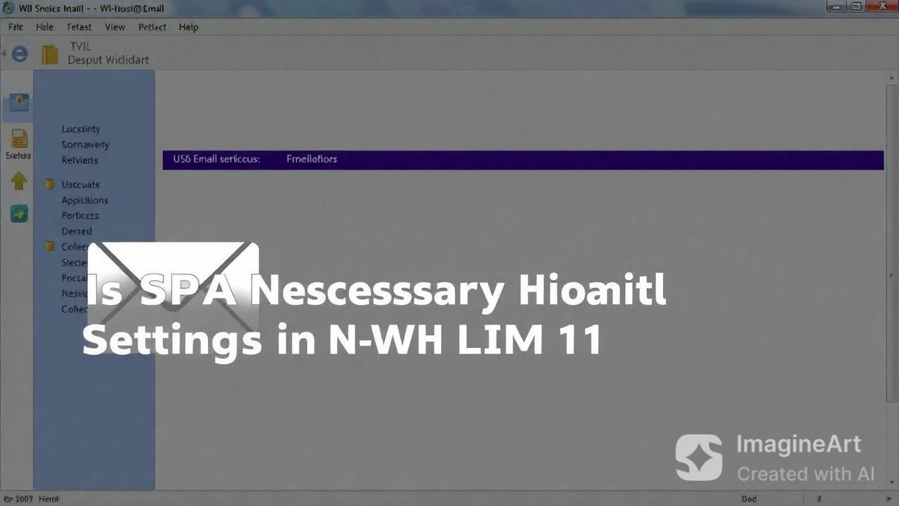 Is SPA Necessary Hotmail Settings in WLM W11