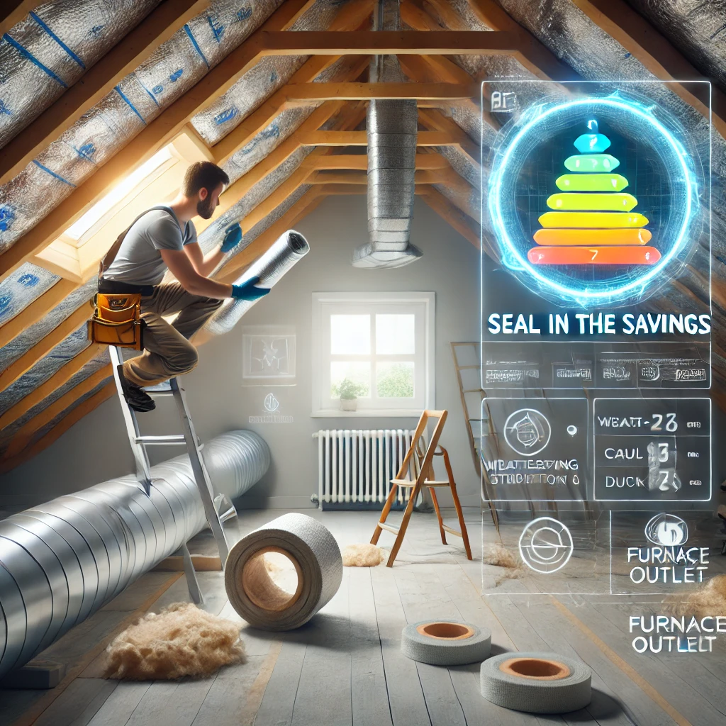 Attic insulation and air sealing upgrades with technician applying energy-efficient weatherproofing.
