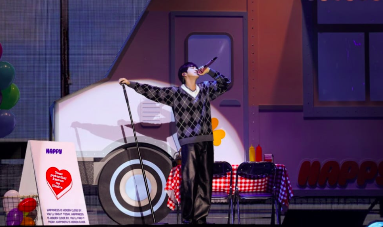 This contains an image of BTS Jin 