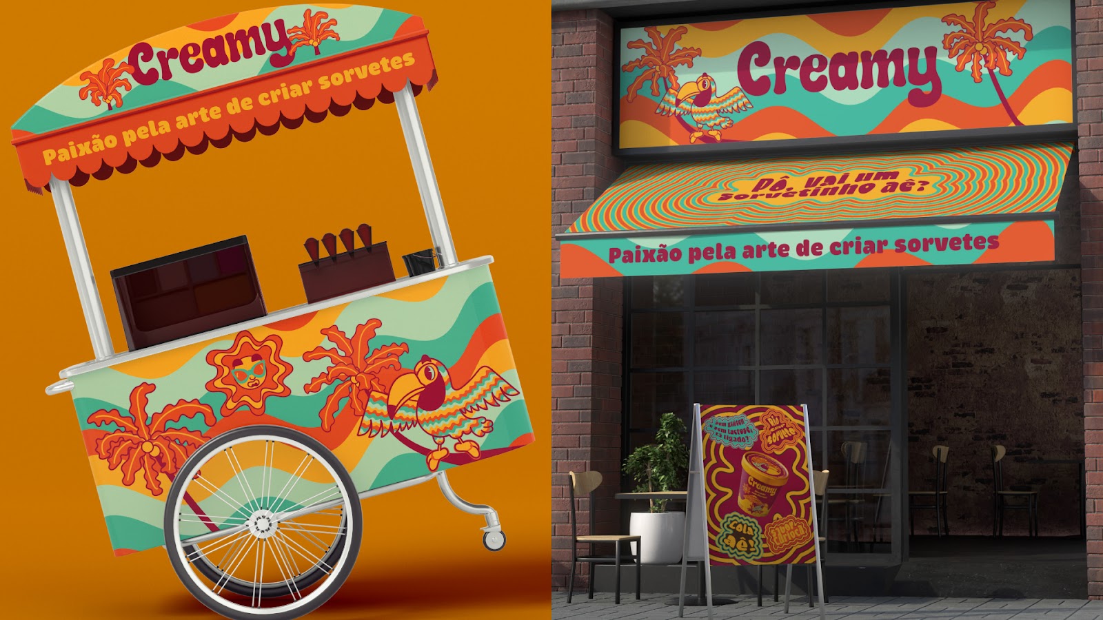 Image from the Creamy: Branding and Visual Identity Rooted in Rio's Vibrant Culture article on Abduzeedo