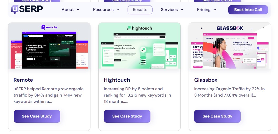 uSERP case studies