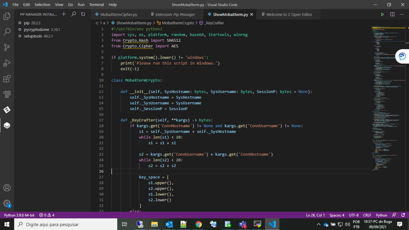 VSCode com plugin Zowe para mainframe