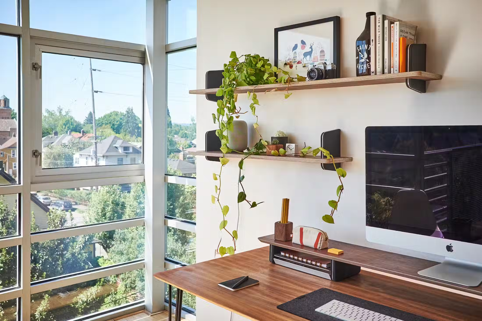 window side home office