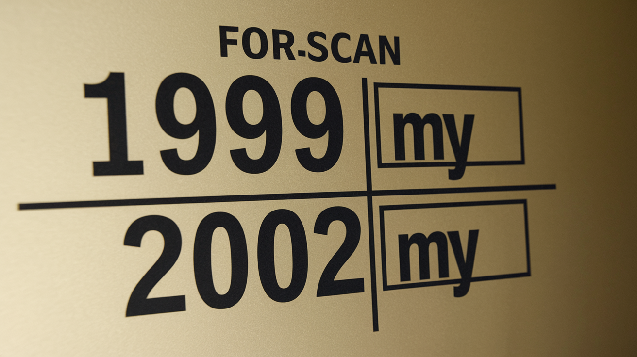 forscan do I select 1999my or 2002my