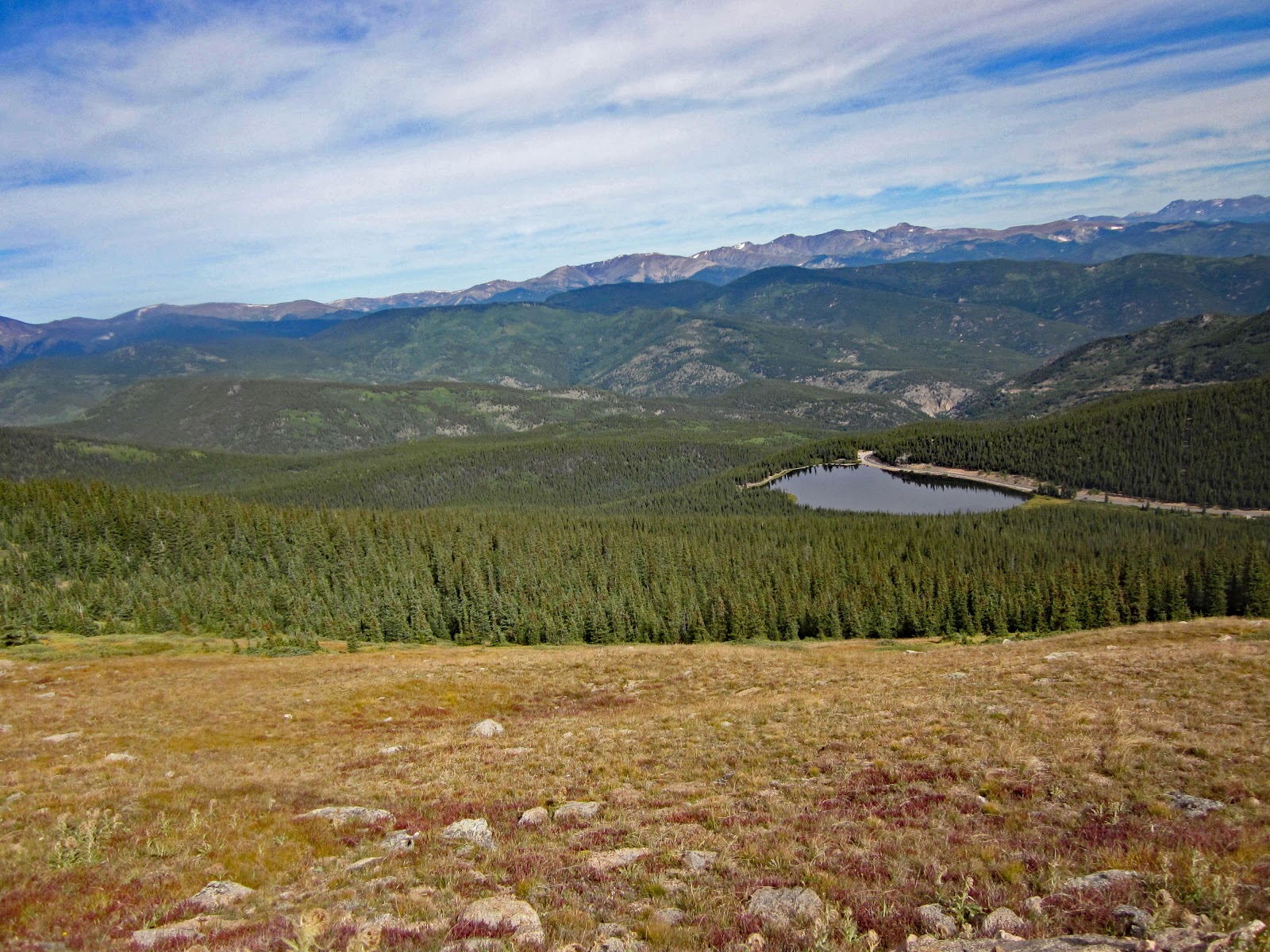 Cycling Mt. Evans  - above treeline to Mt Evans in Rocky Mountains Colorado