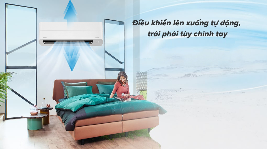 Máy lạnh Toshiba Inverter 1 HP RAS-H10Z1KCVG-V - Cơ chế thổi gió