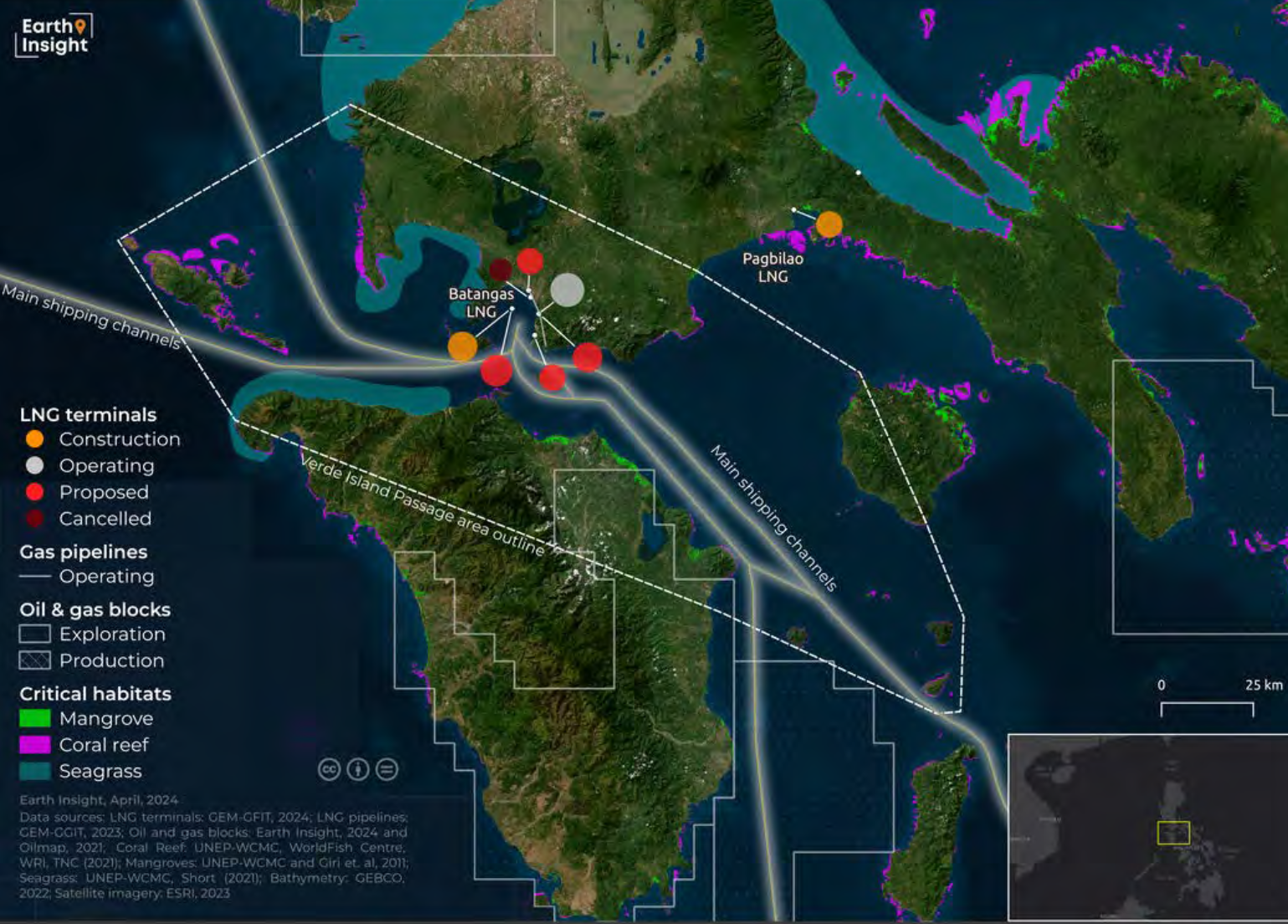 The LNG Infrastructure in the Verde Island Passage, Source: Earth Insights