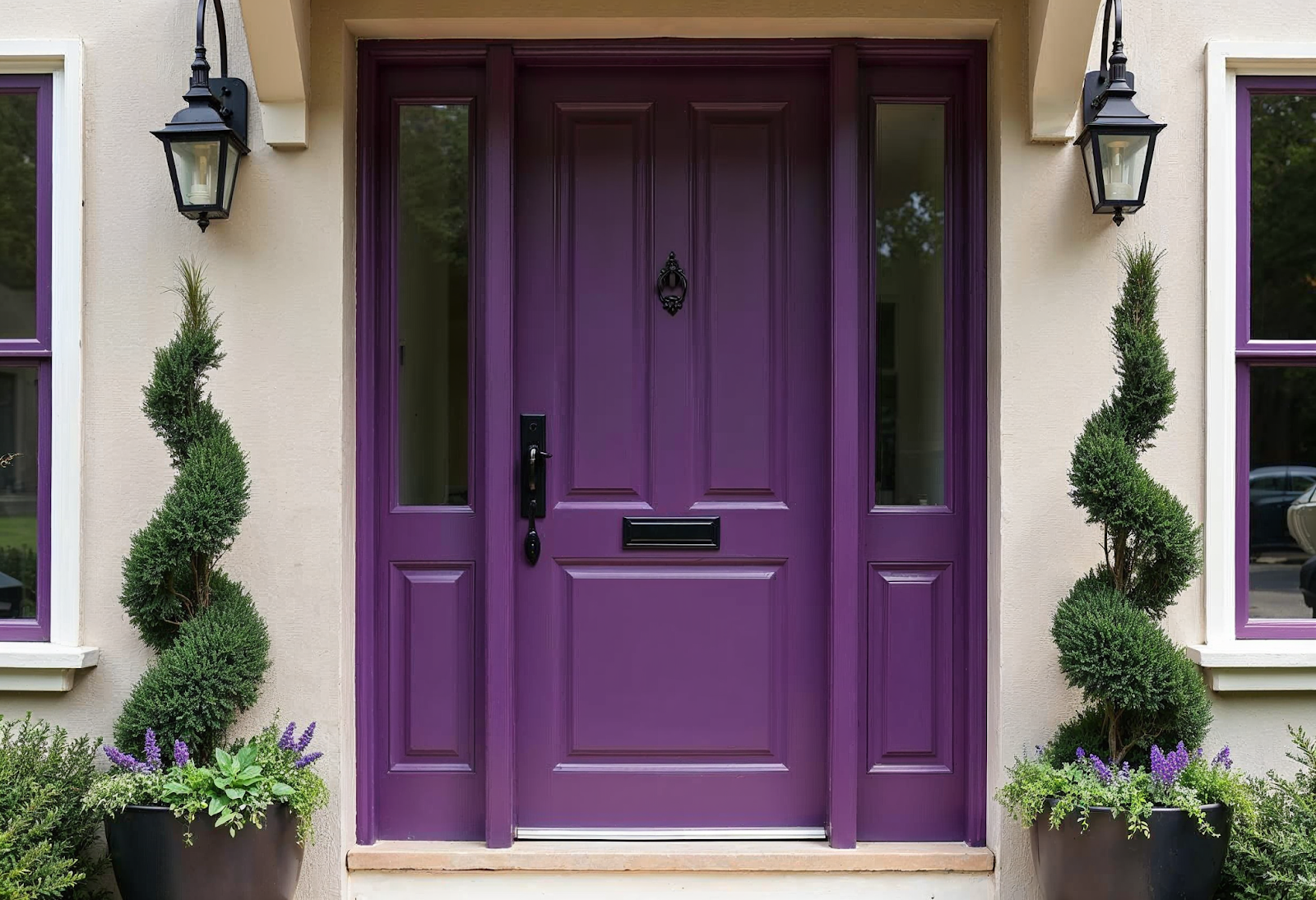 eggplant purple front door