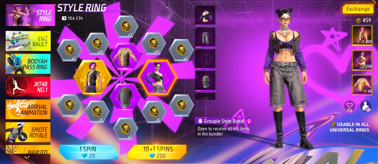 Free Fire MAX: How to Get the New O85 Style Bundle from the Latest Ring Event