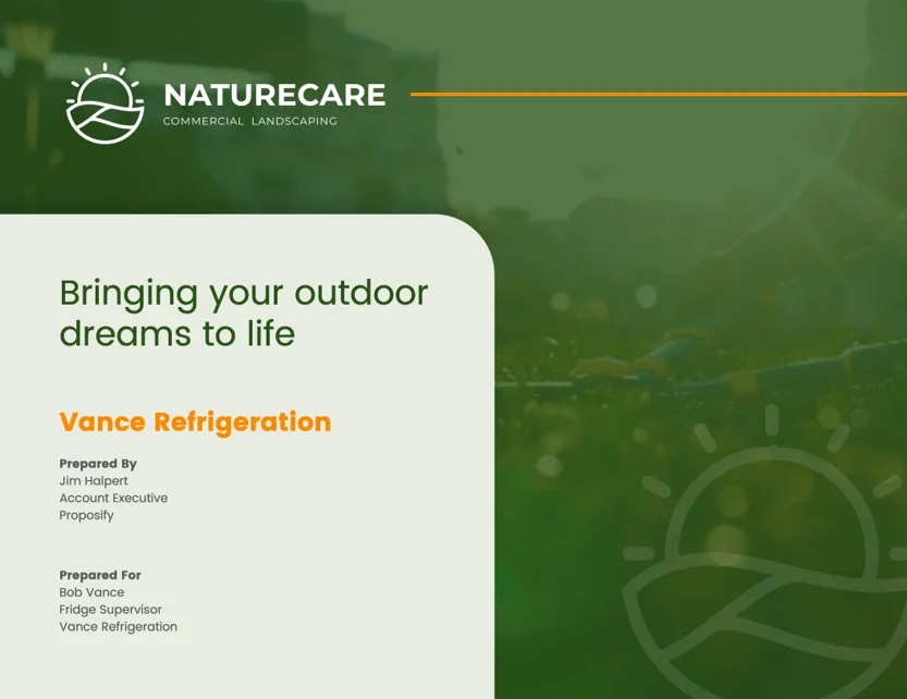 Landscaping Proposal Template by Proposify