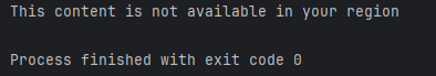 Screenshot of an error message