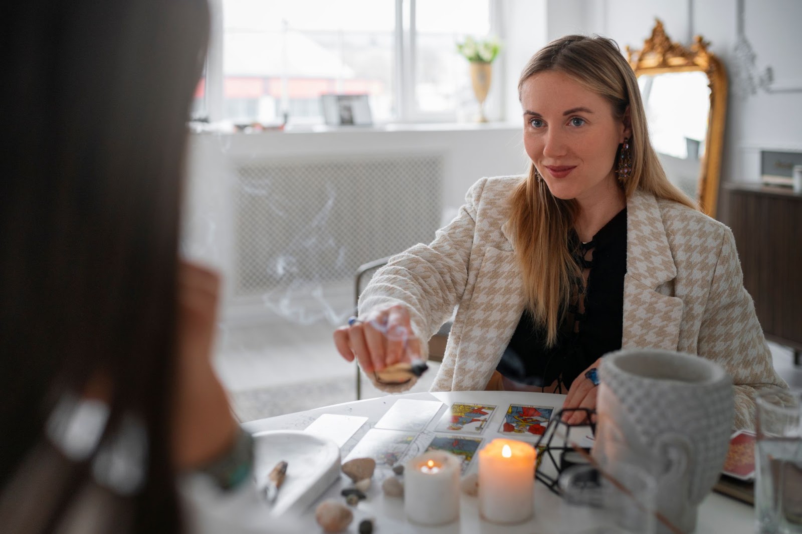 In the picture, a holistic practitioner is shown for holistic health approach.