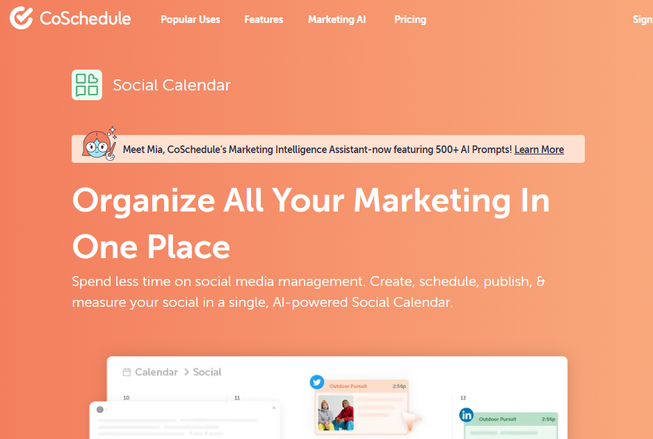 CoSchedule homepage