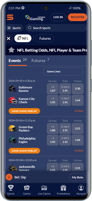 Sports Interaction Mobile Betting