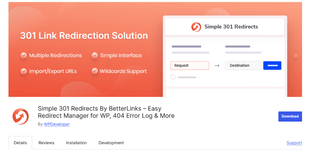 simple 301 redirects