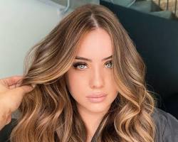 Image of Caramel brown hair color