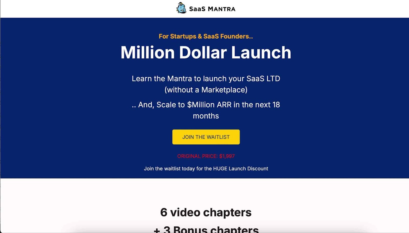 SaaS Mantra Homepage 