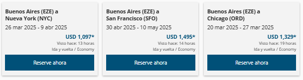 descuento en vuelos a Estados Unidos y Canadá