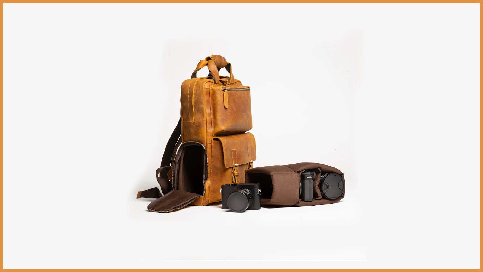 camera leather backpack images 9