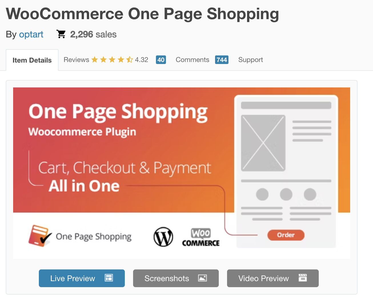 WooCommerce One Page Shopping By OptArt