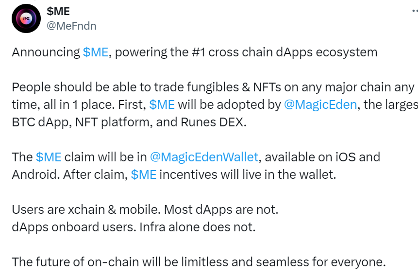Announcing Me Token