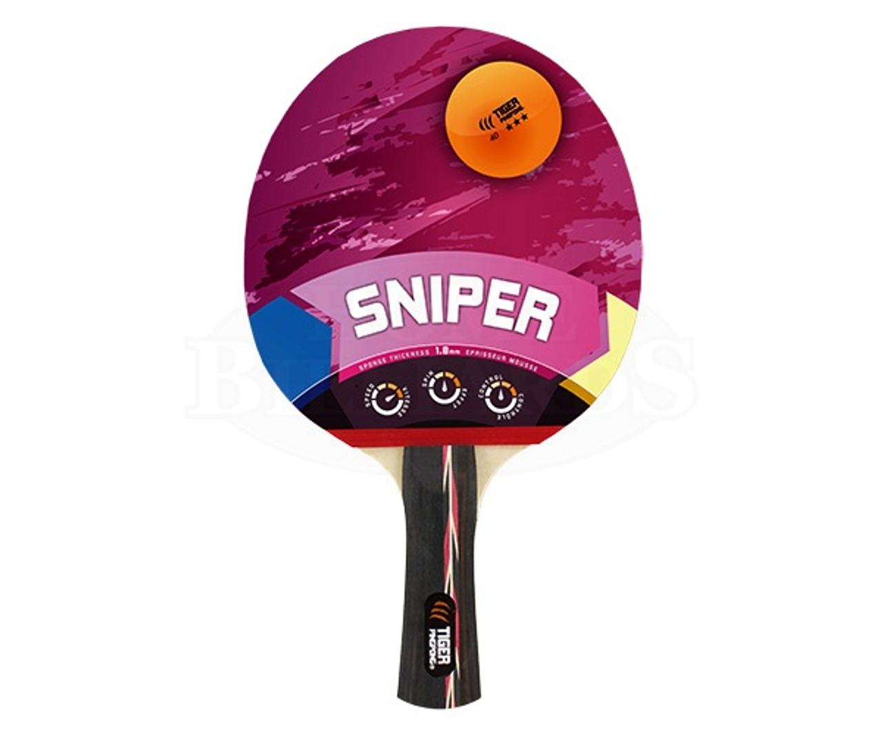 Tiger PingPong Snipper ping pong paddle set.