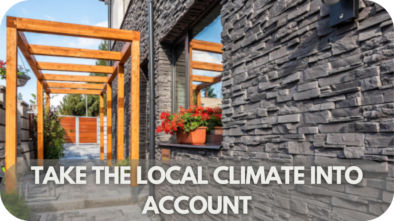 Choose stone cladding that suits your local weather conditions for lasting durability.