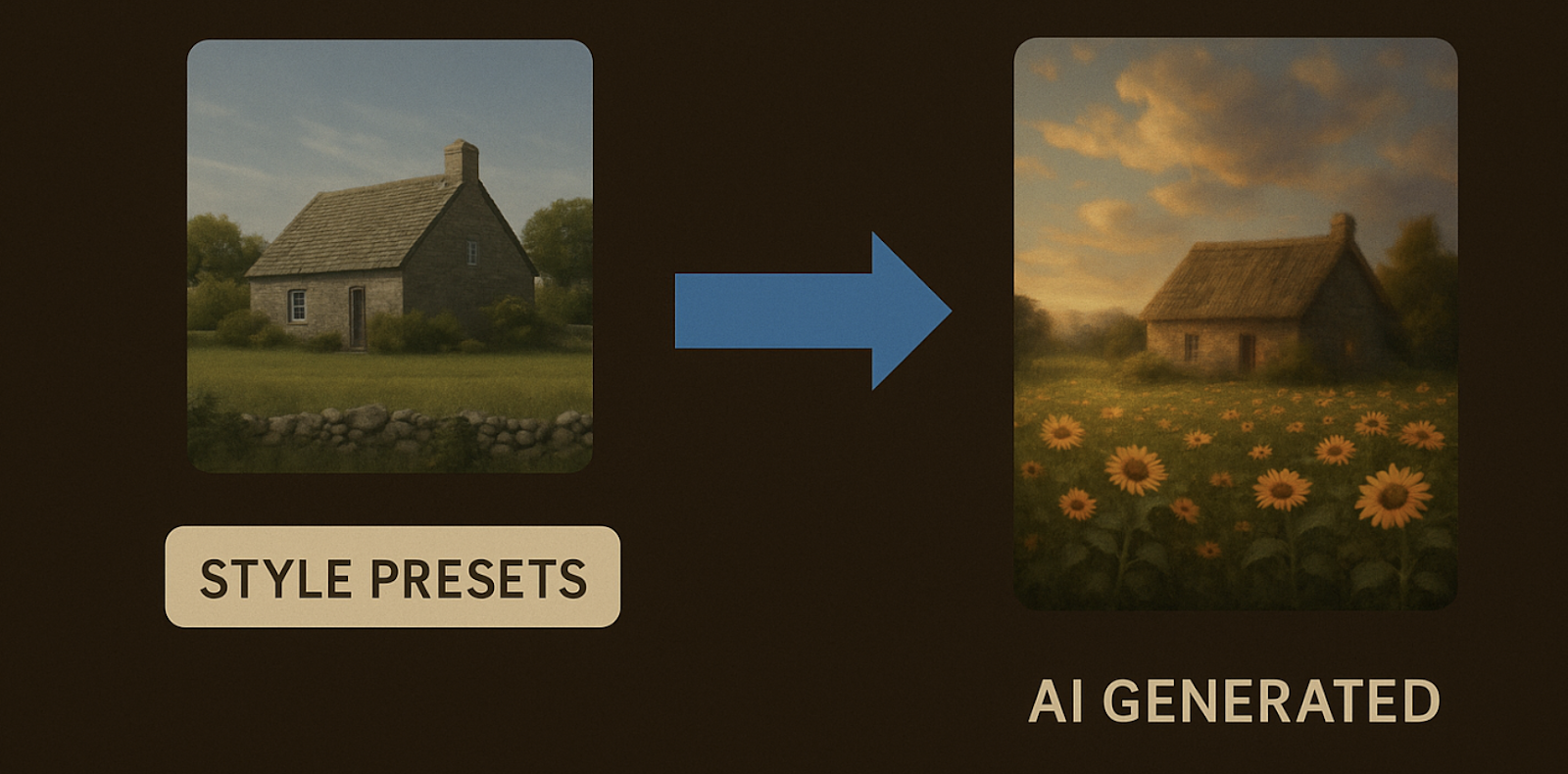 Style presets guide AI to generate consistent image aesthetics