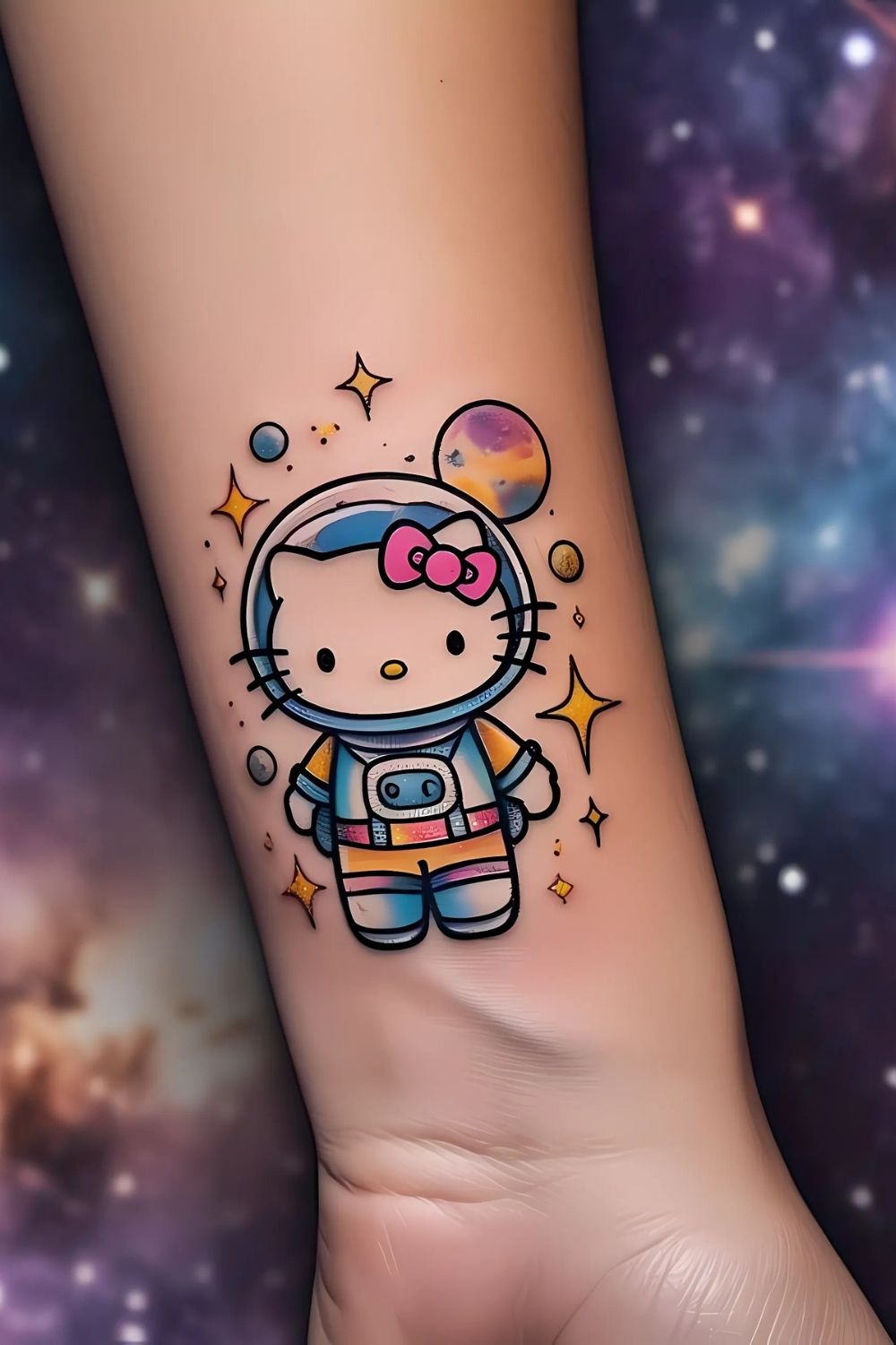 Hello Kitty Astronaut Tattoo