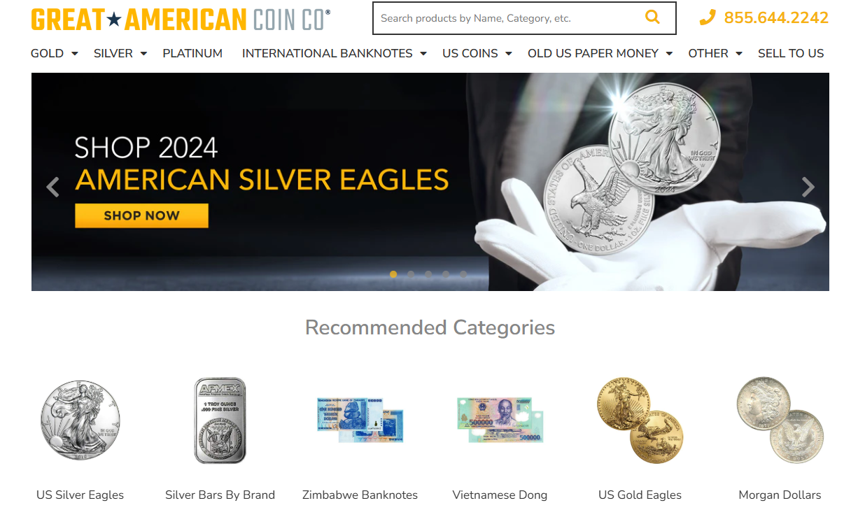 Great American Coin Company website