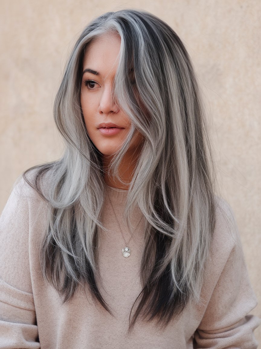 4. Stunning Natural Grey Hair