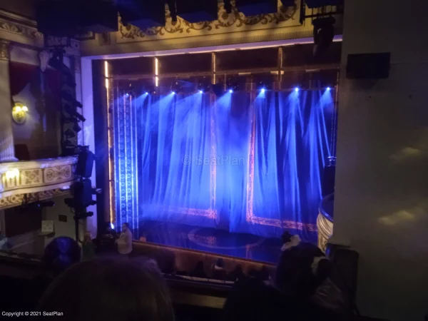 The view from Dress Circle C19 at the Vaudeville Theatre London for Six the Musical in the West End
