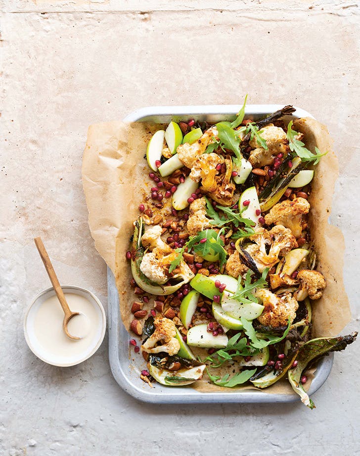 passover recipes: cauliflower pomegranate apple salad